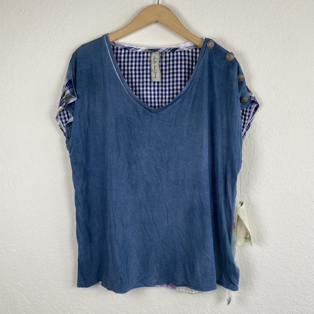 Aratta Silent Journey Gingham Tee - XL - Picture 2 of 6